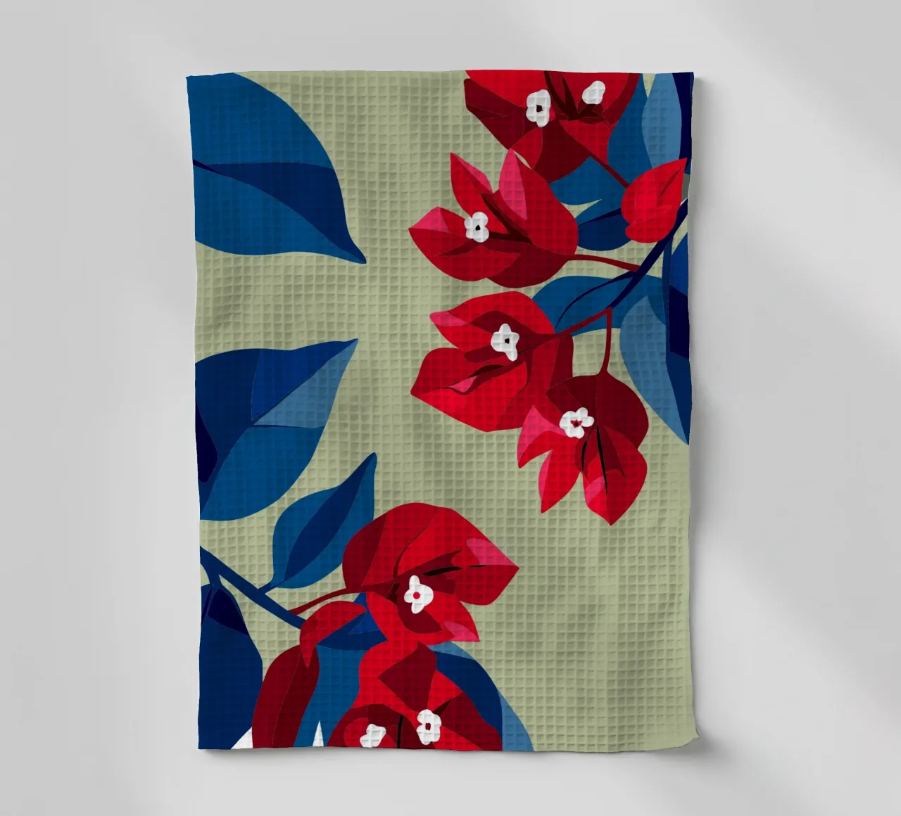 Bougenville flowers tea towel by HAPPY SHOP