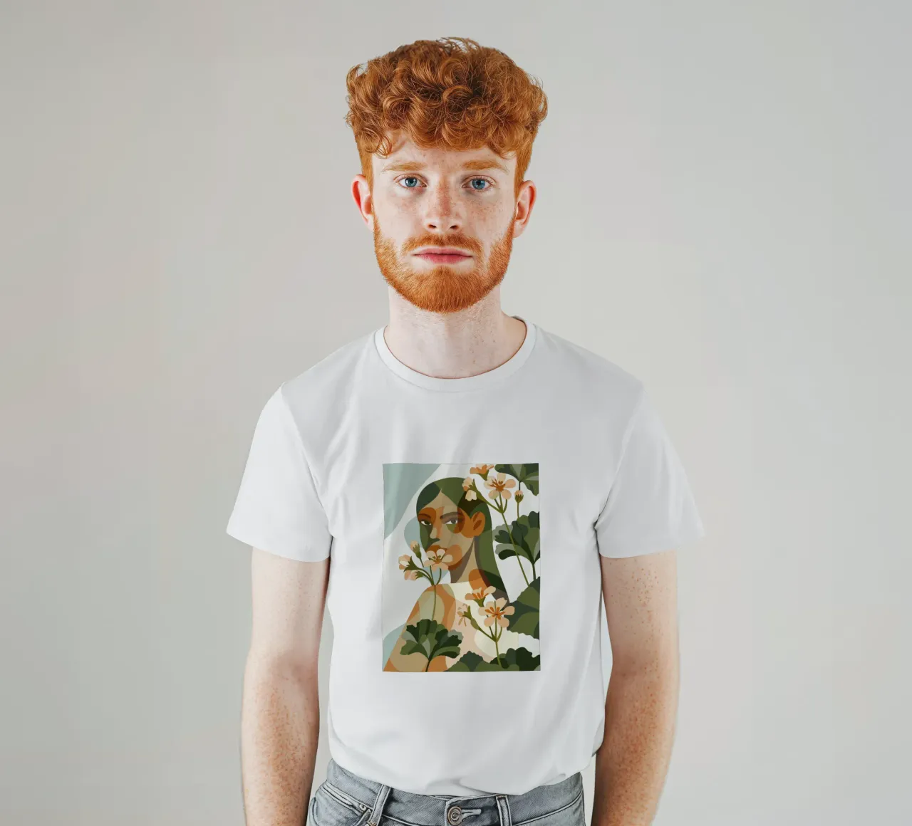 Geranium Flower t-shirt by HAPPY SHOP