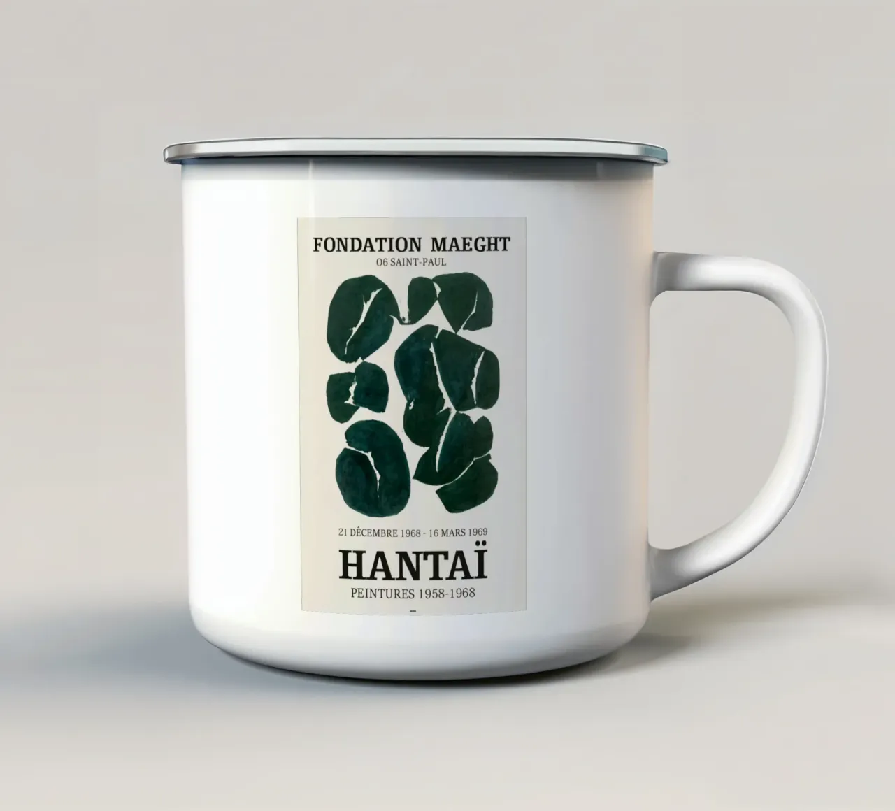 Simon Hantai Mostra 1 tazza in smalto da Lonnieprints