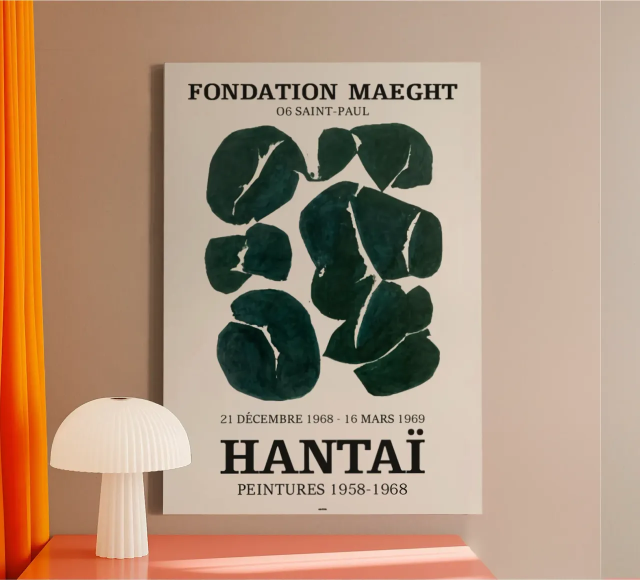 Simon Hantai Mostra 1 tela con Cornice a cassetta da Lonnieprints