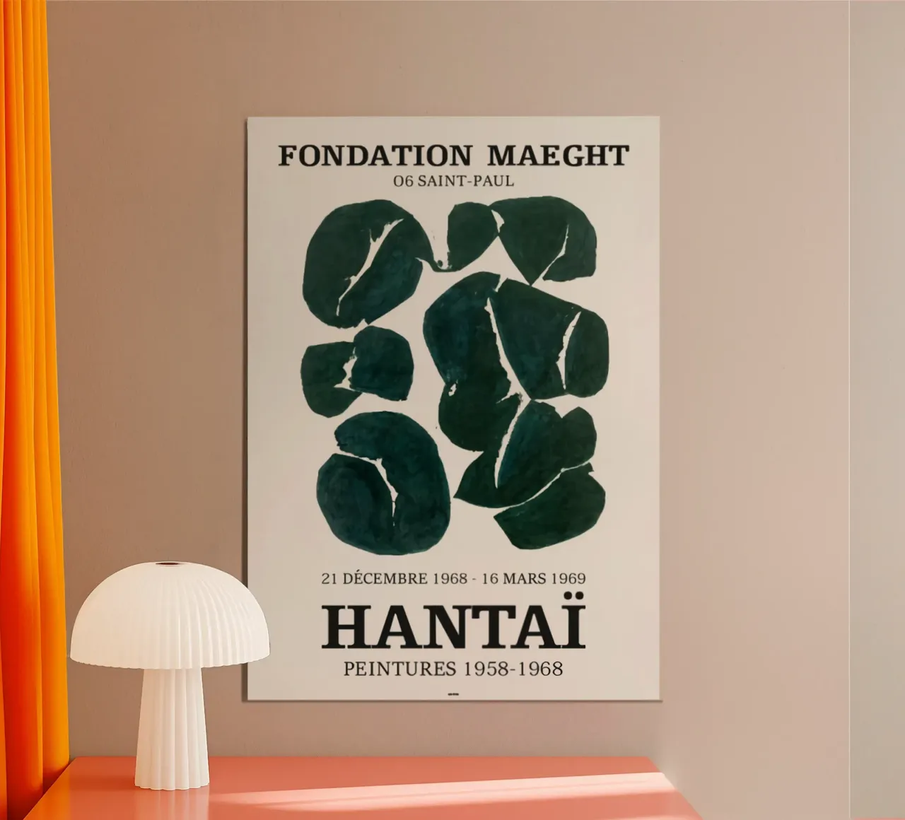 Simon Hantai Mostra 1 poster con telaio in alluminio da Lonnieprints