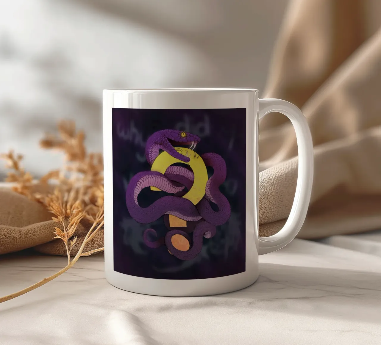 Why Did I Cover Art tazza in ceramica da Keyruu