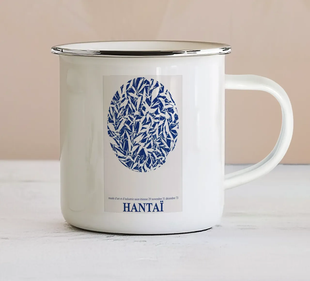 Circolo di studio Simon Hantai tazza in smalto da Lonnieprints