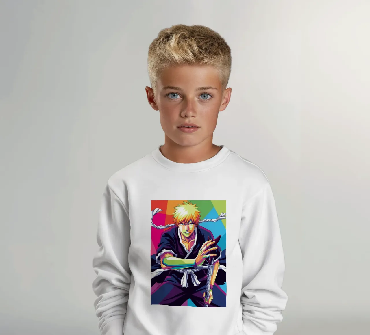 Ichigo Kurosaki - Bleach (9) kids sweatshirt by Hantamrata