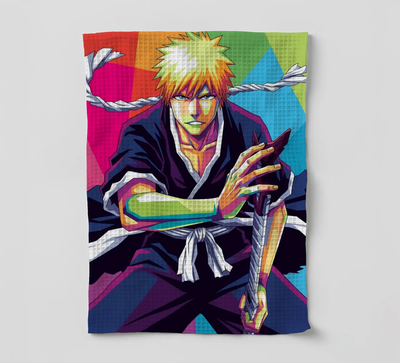 Ichigo Kurosaki - Bleach (9) tea towel by Hantamrata