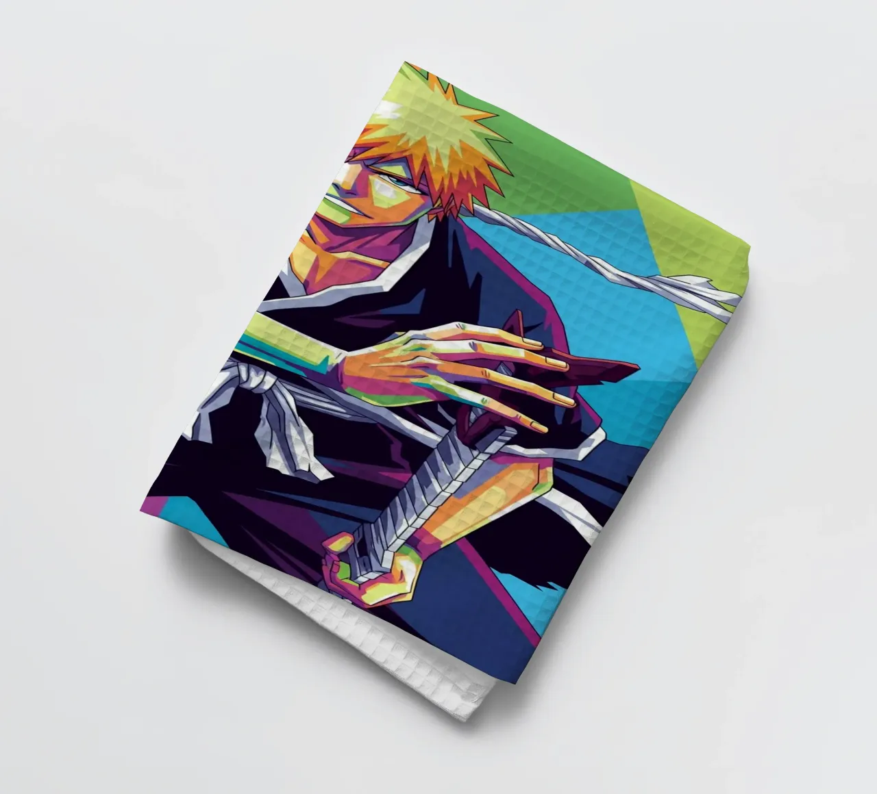 Ichigo Kurosaki - Bleach (9) tea towel by Hantamrata
