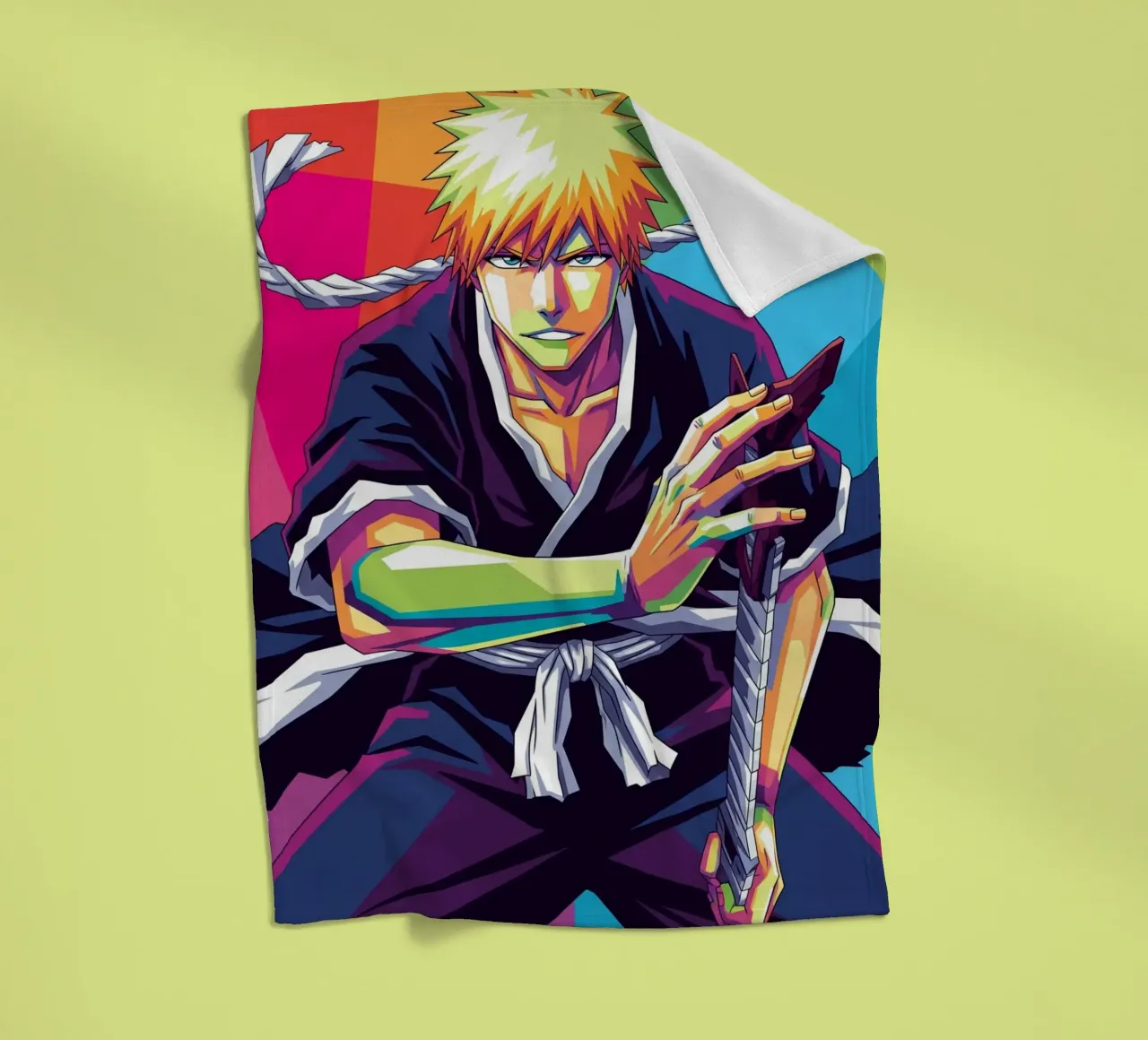 Ichigo Kurosaki - Bleach (9) coperta in pile da Hantamrata