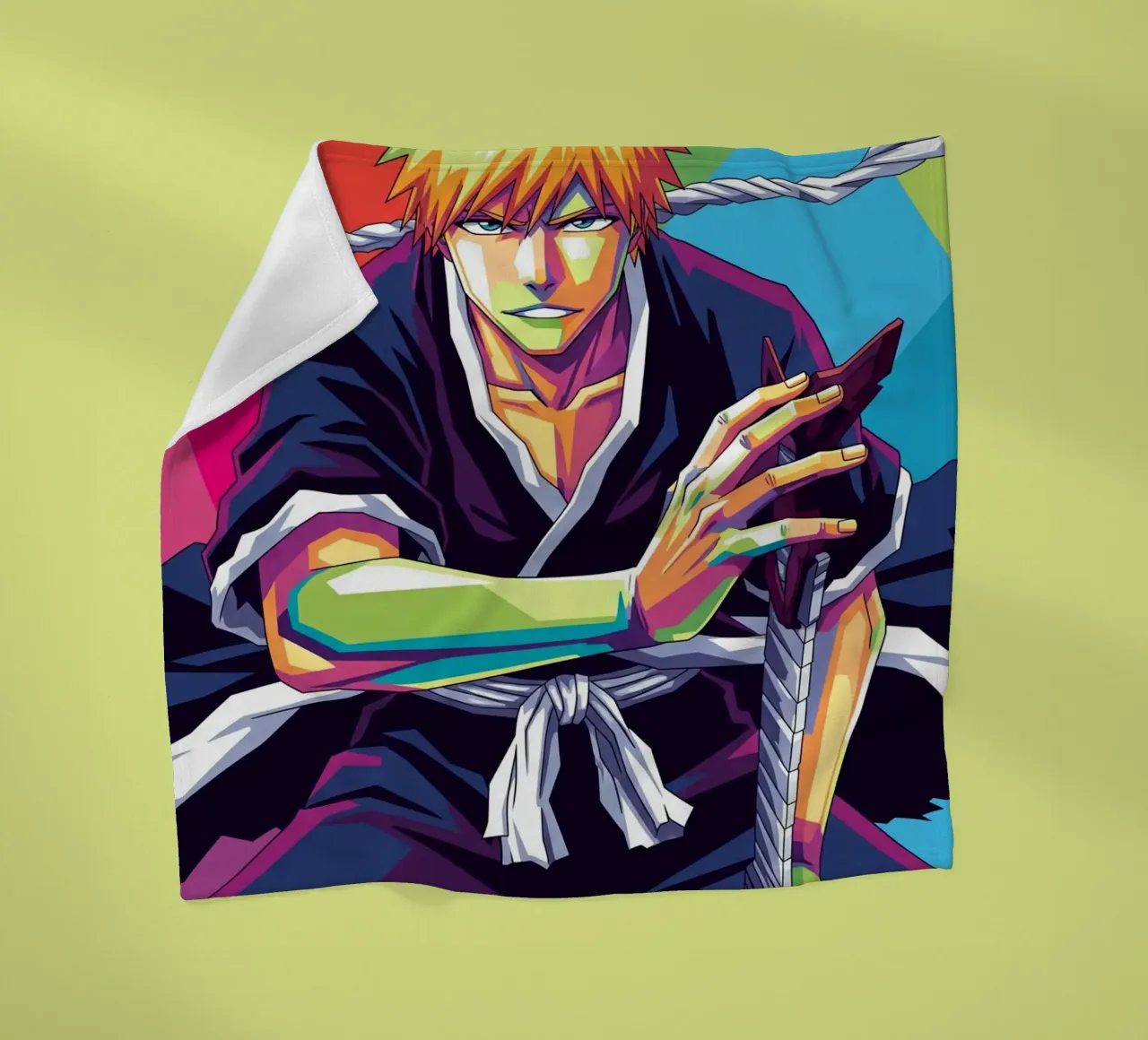 Ichigo Kurosaki - Bleach (9) coperta in pile da Hantamrata