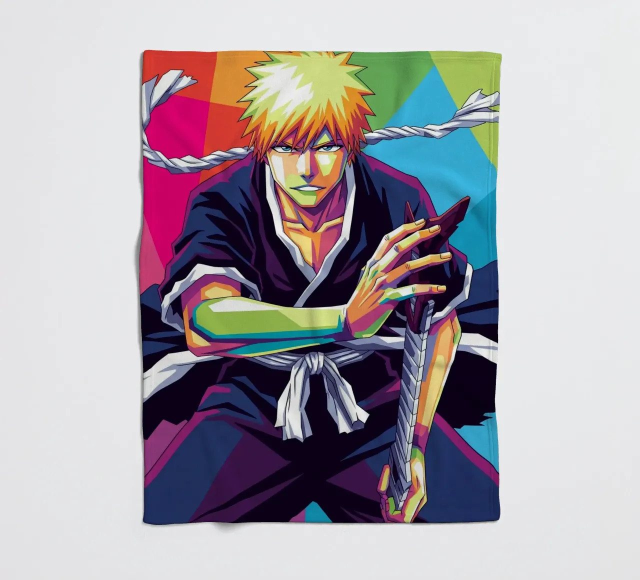 Ichigo Kurosaki - Bleach (9) coperta in pile da Hantamrata