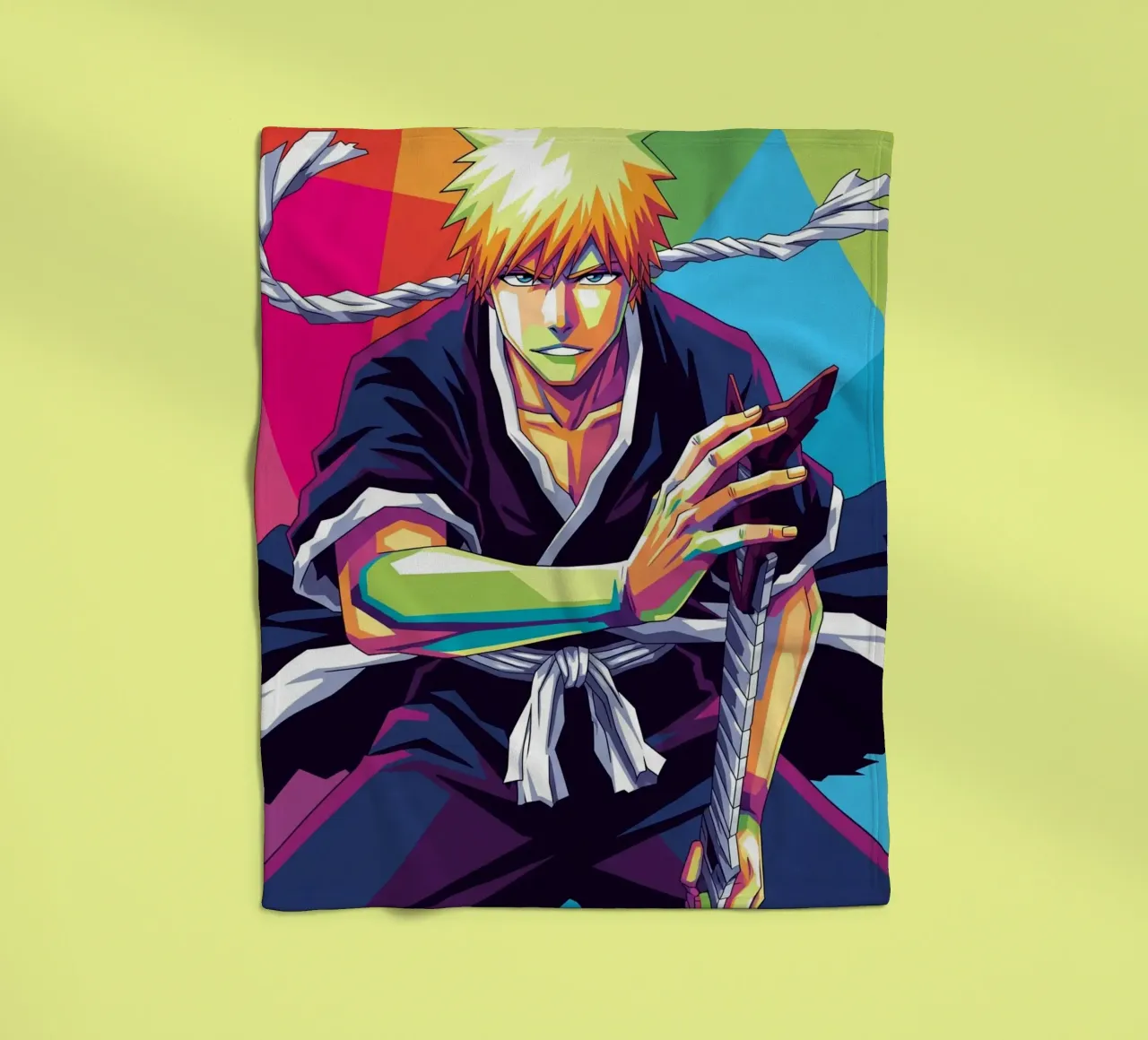 Ichigo Kurosaki - Bleach (9) coperta in pile da Hantamrata