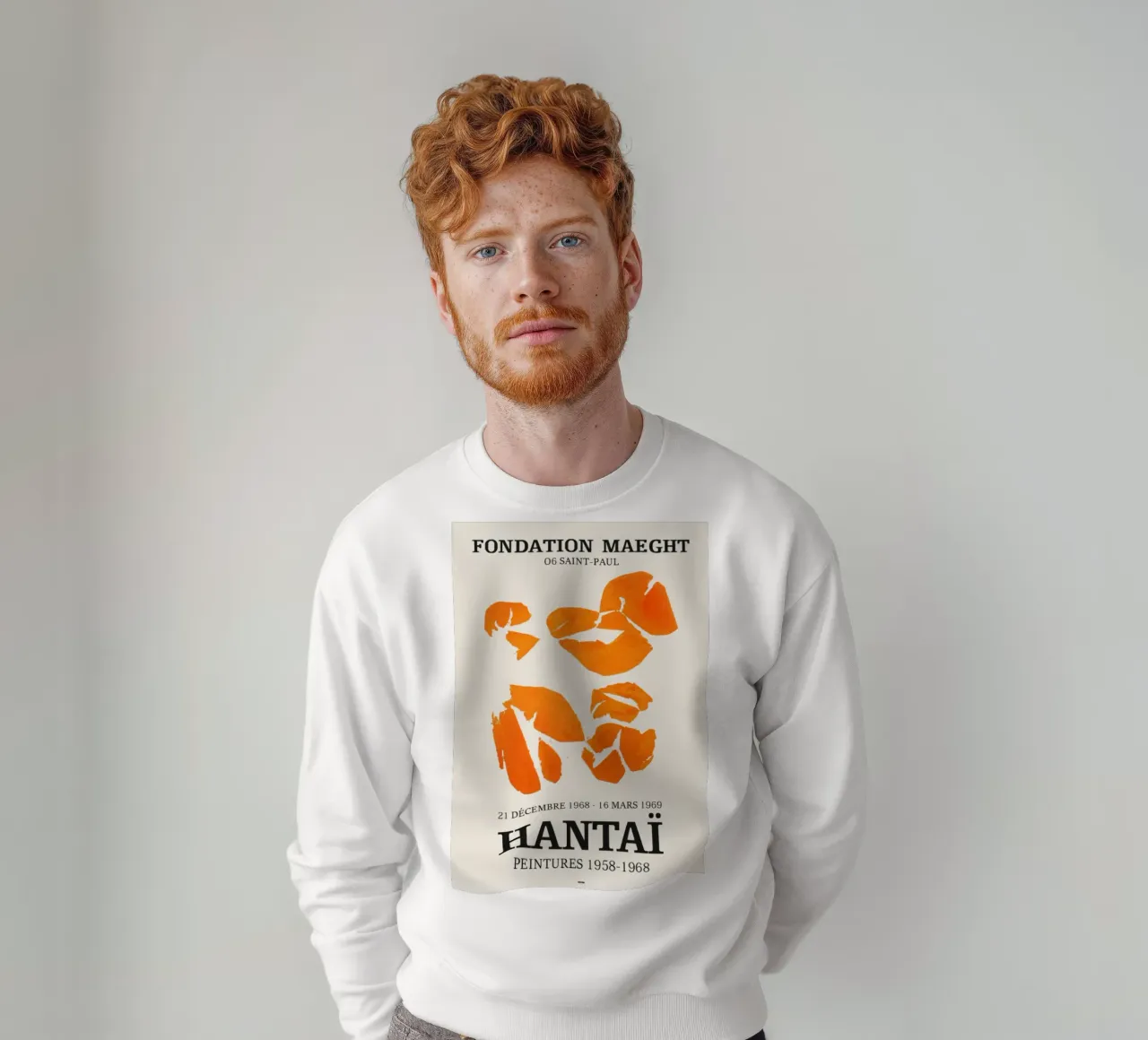 Mostra arancione di Simon Hantai felpa da Lonnieprints