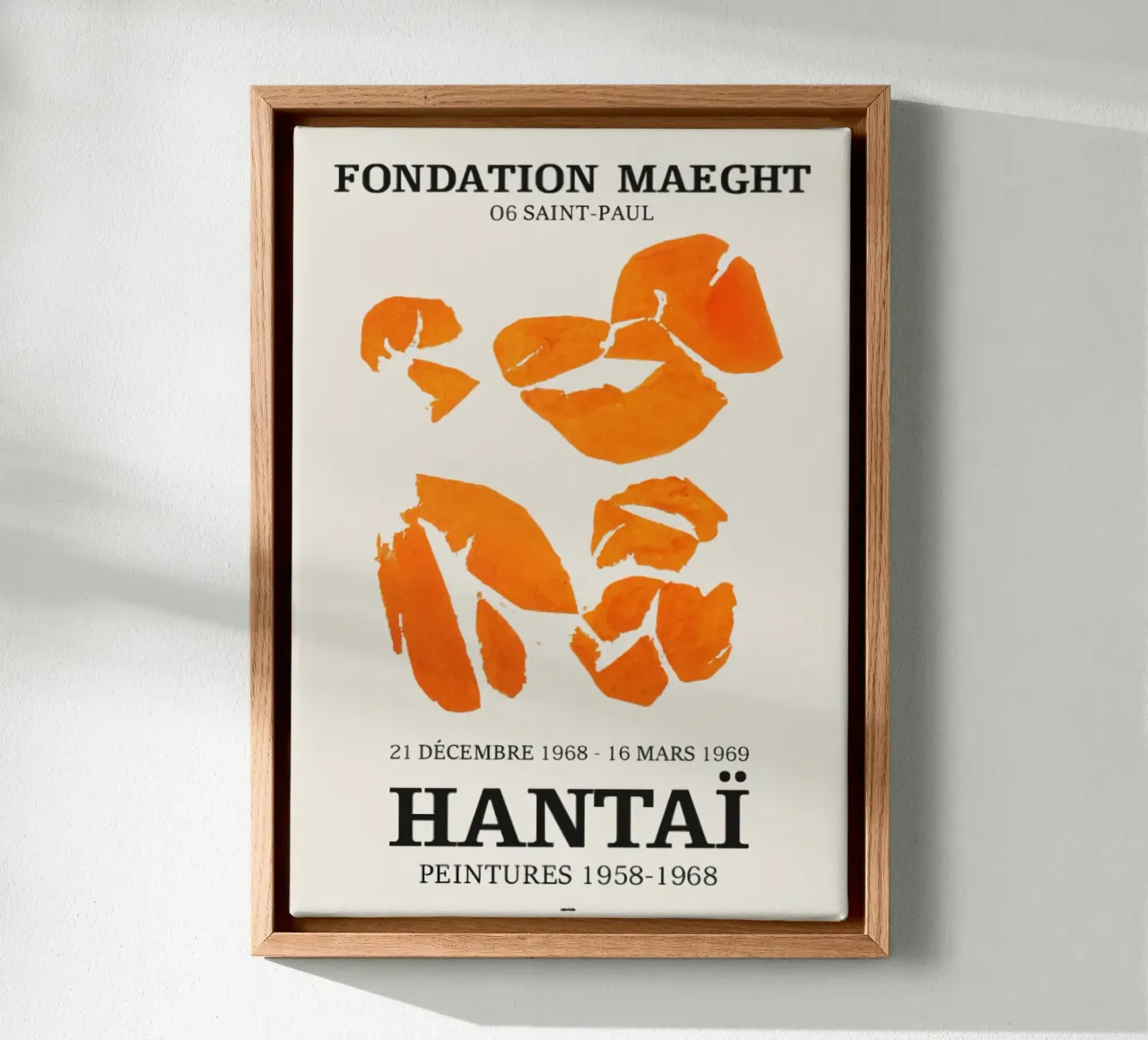 Mostra arancione di Simon Hantai tela con Cornice a cassetta da Lonnieprints