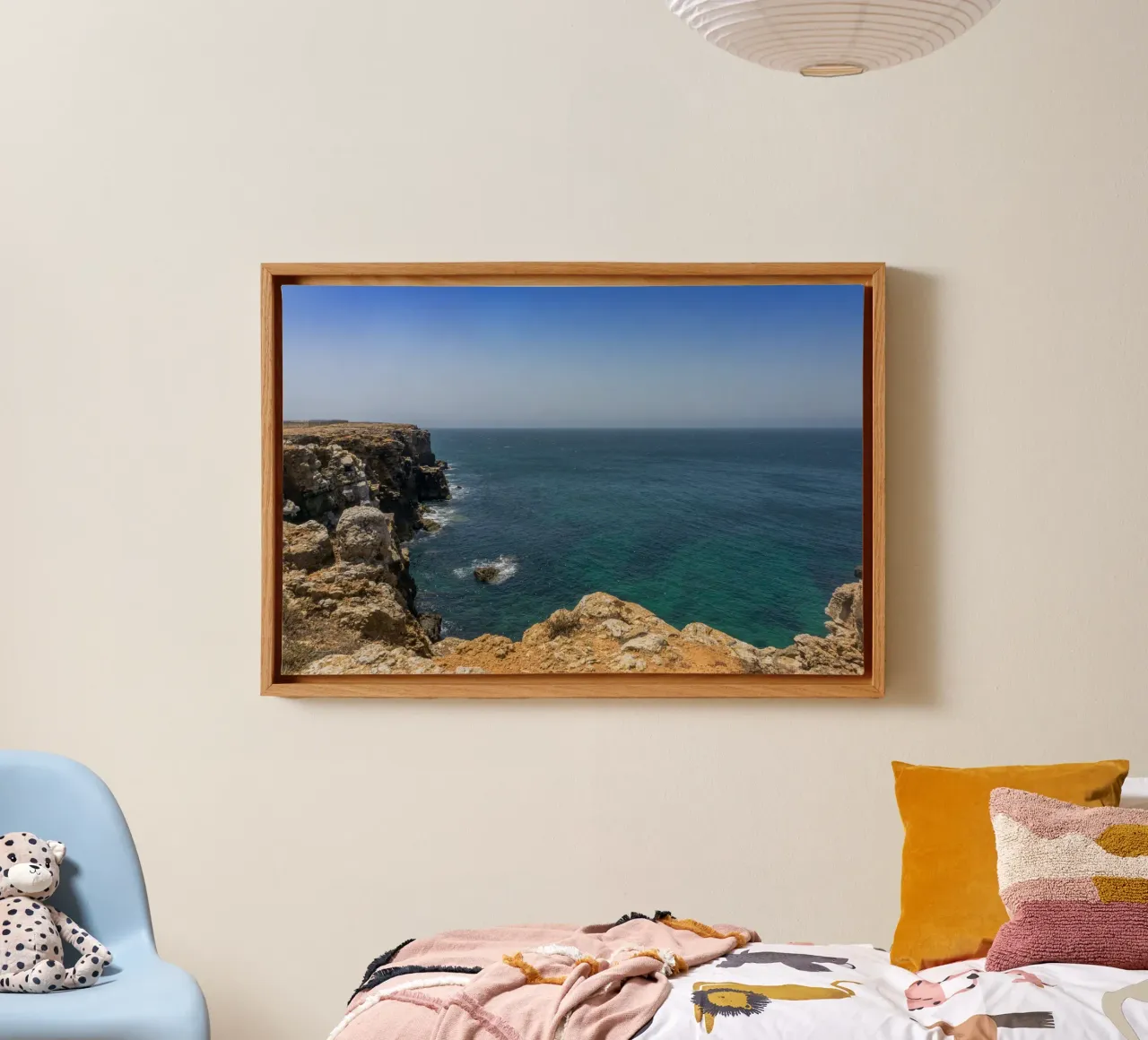 Kuststilte canvas met Baklijst van StillVibe Home