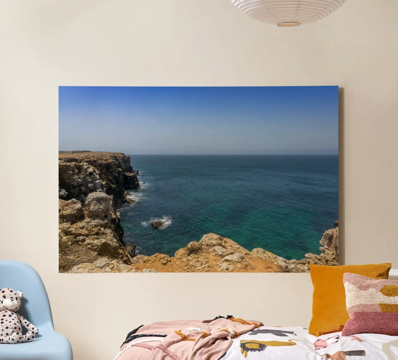 Kuststilte canvas met Baklijst van StillVibe Home