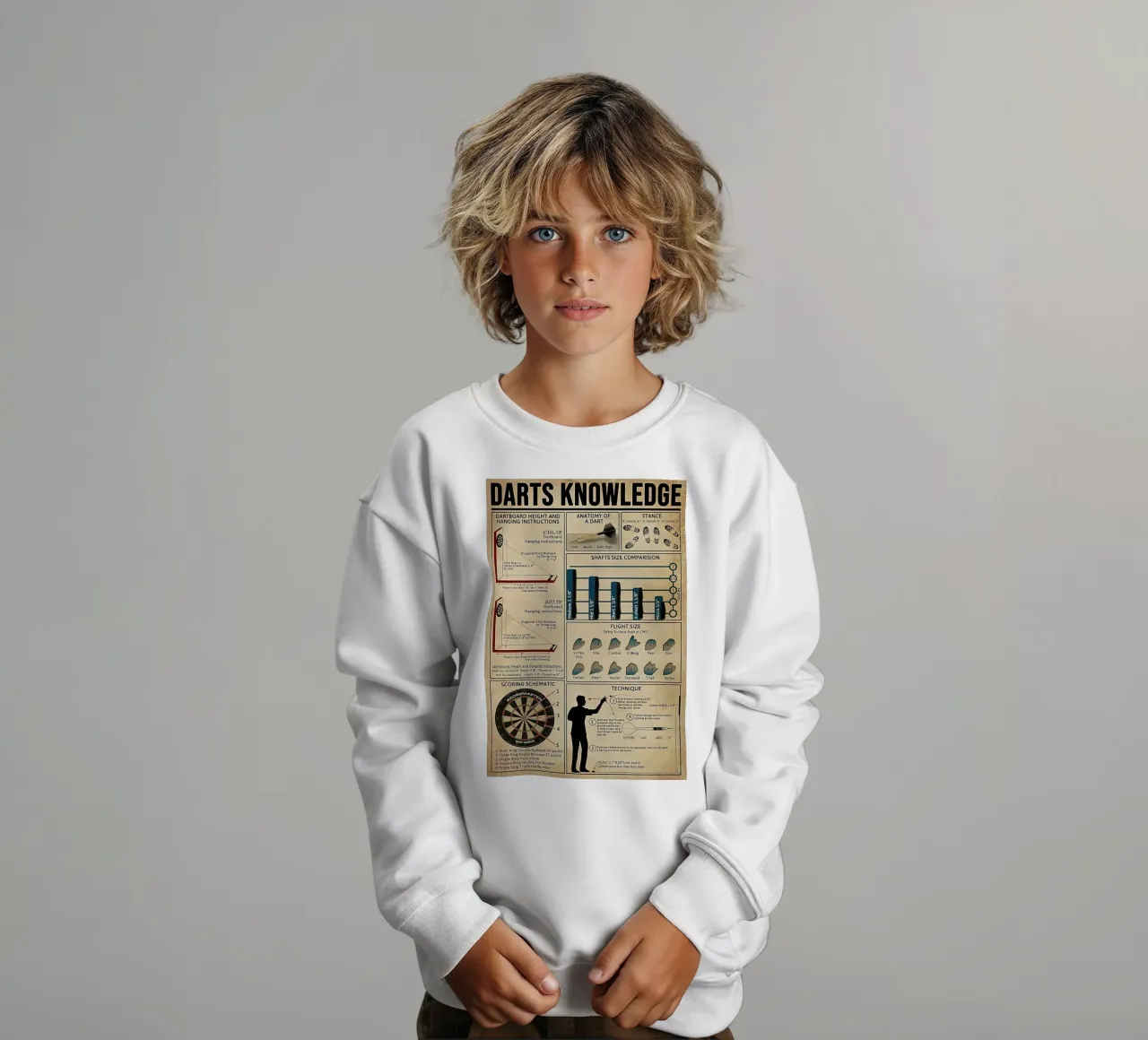 Poster sulla conoscenza delle freccette felpa bambino da Maritiknowled