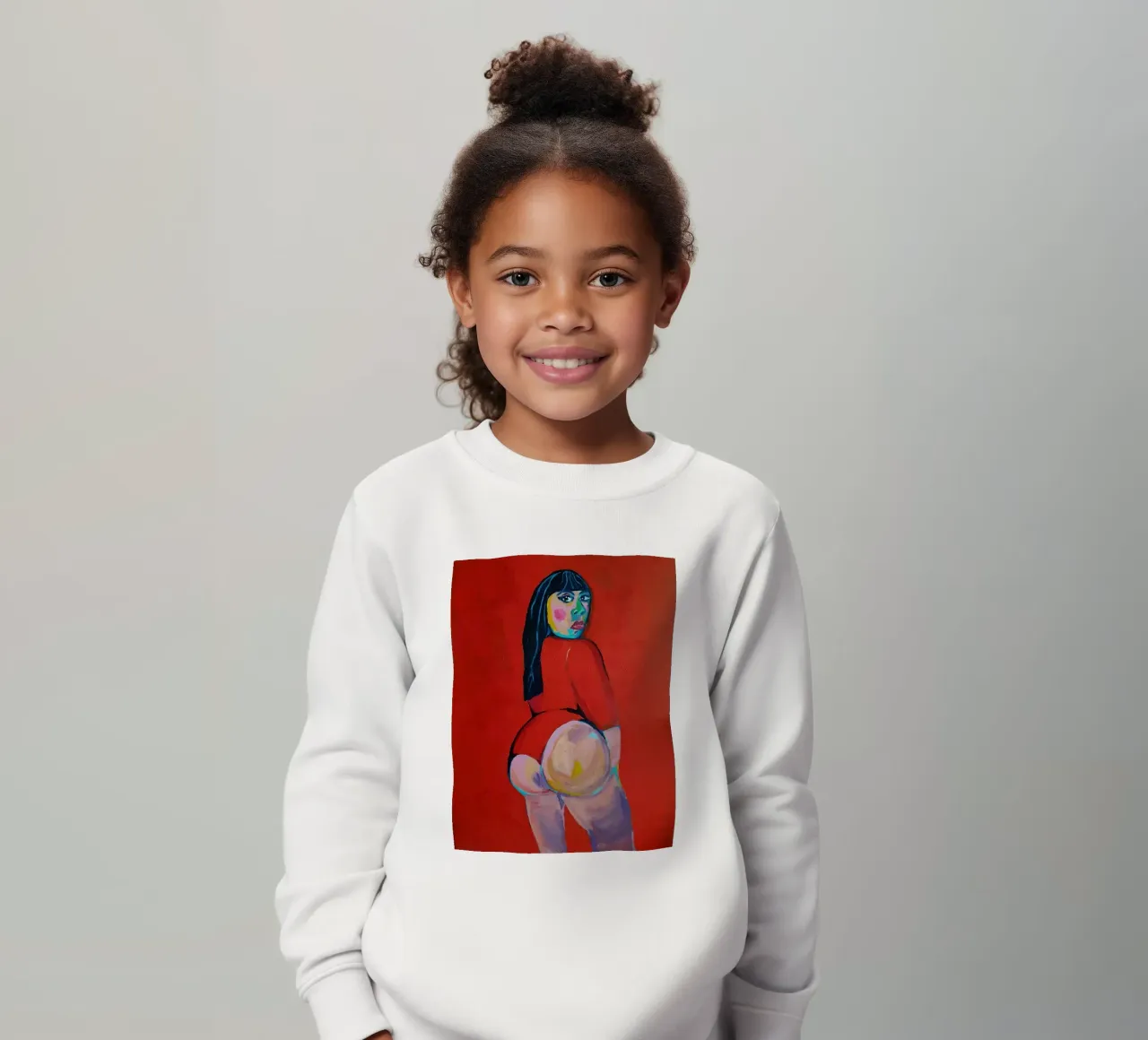 Do you love me? kids sweatshirt by Blanca Nuñez Pozuelo