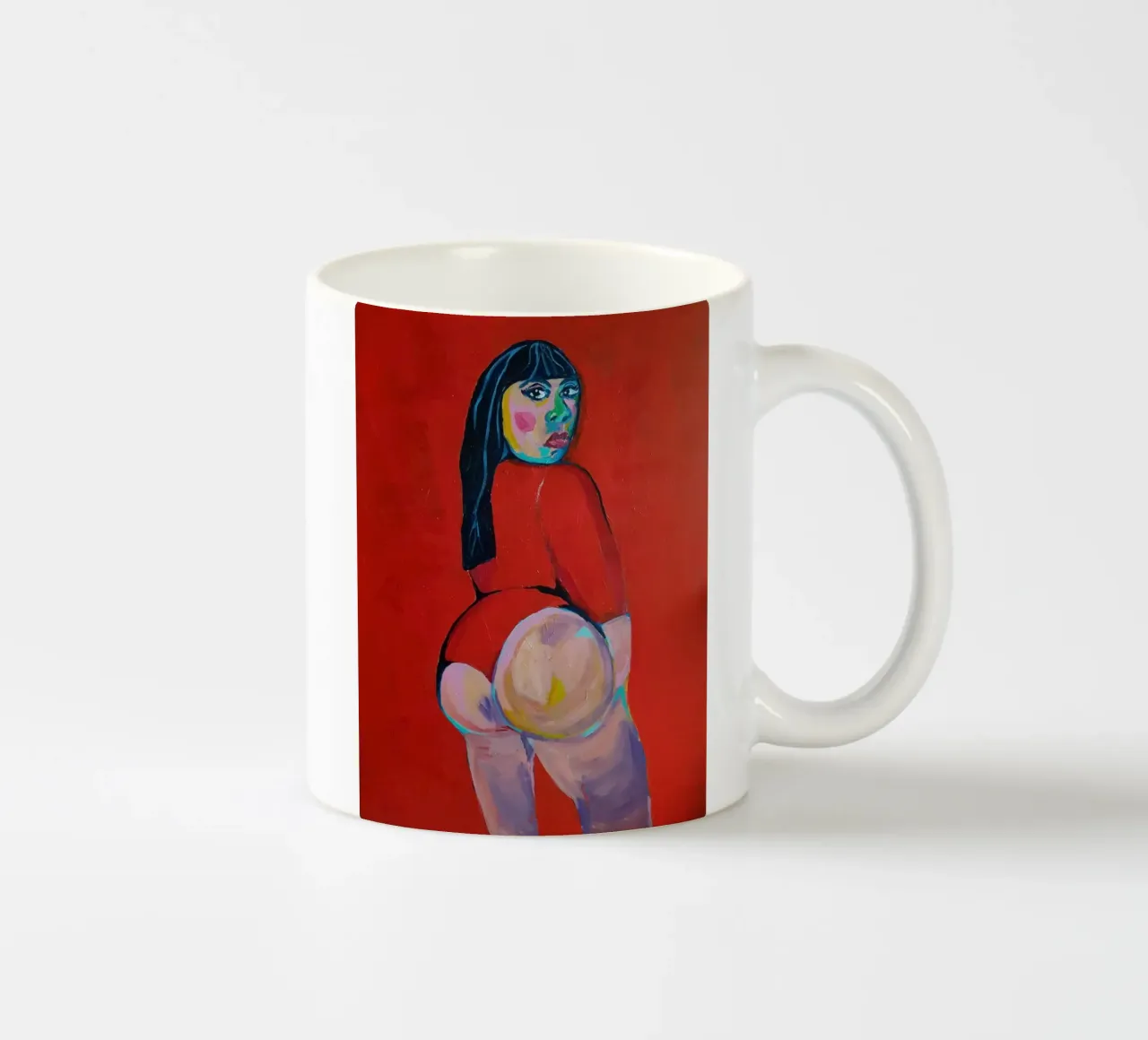 Liebst du mich? Keramik Tasse von Blanca Nuñez Pozuelo