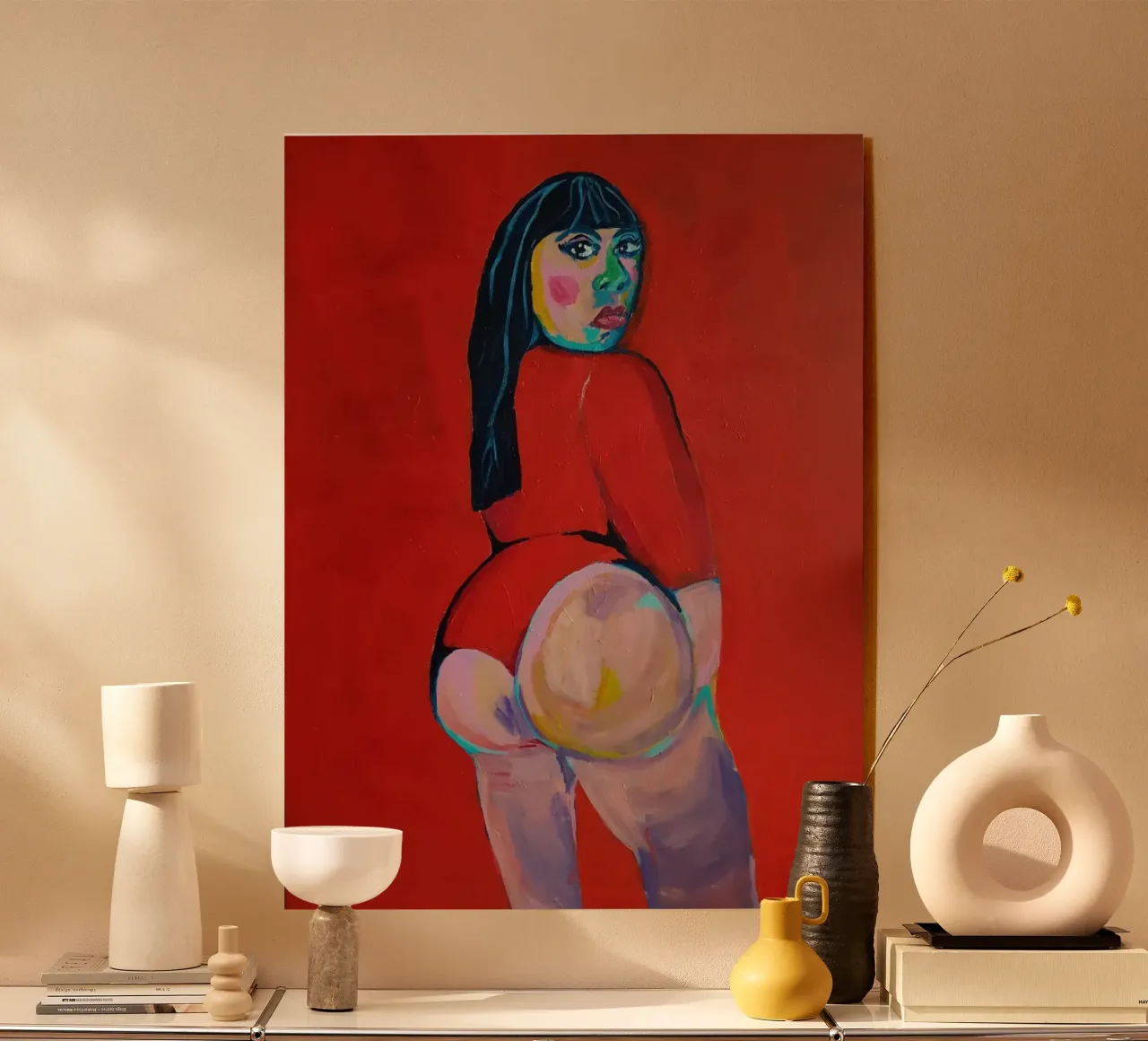 Hou je van mij? acryl van Blanca Nuñez Pozuelo