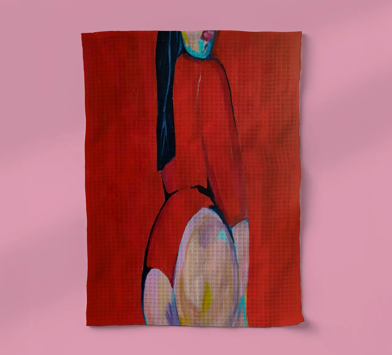 Do you love me? tea towel by Blanca Nuñez Pozuelo
