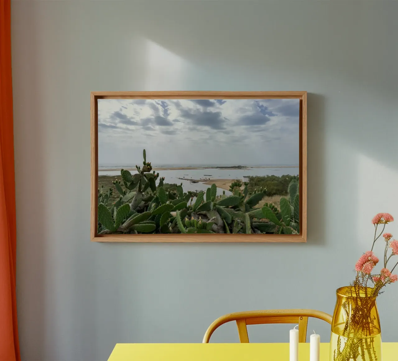 Silenzio costiero tela con Cornice a cassetta da StillVibe Home