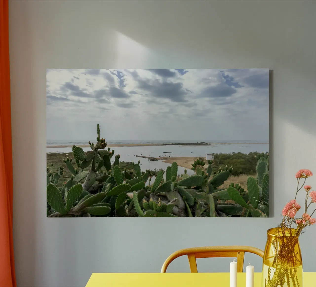 Silenzio costiero tela con Cornice a cassetta da StillVibe Home