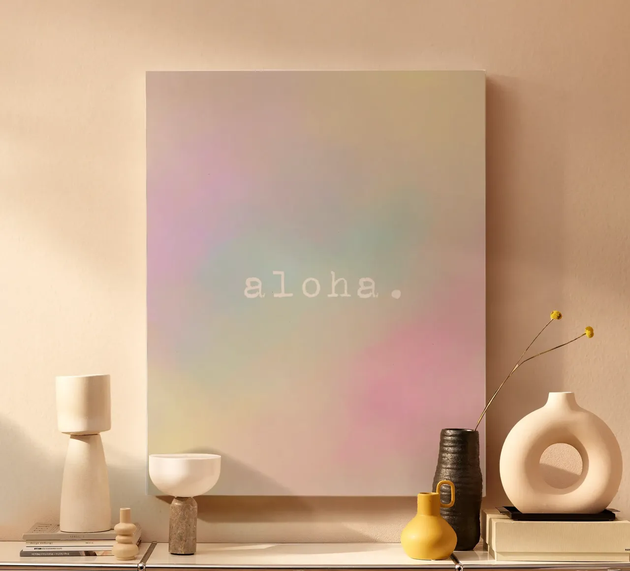aloha rainbow canvas met Baklijst van datemyart