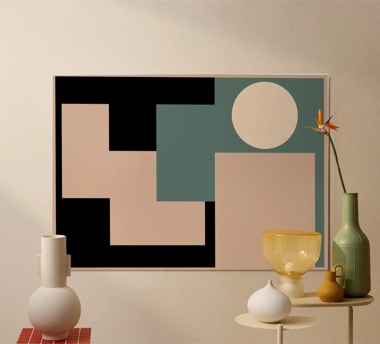 Armonia geometrica moderna 02 poster da KHouse Studio