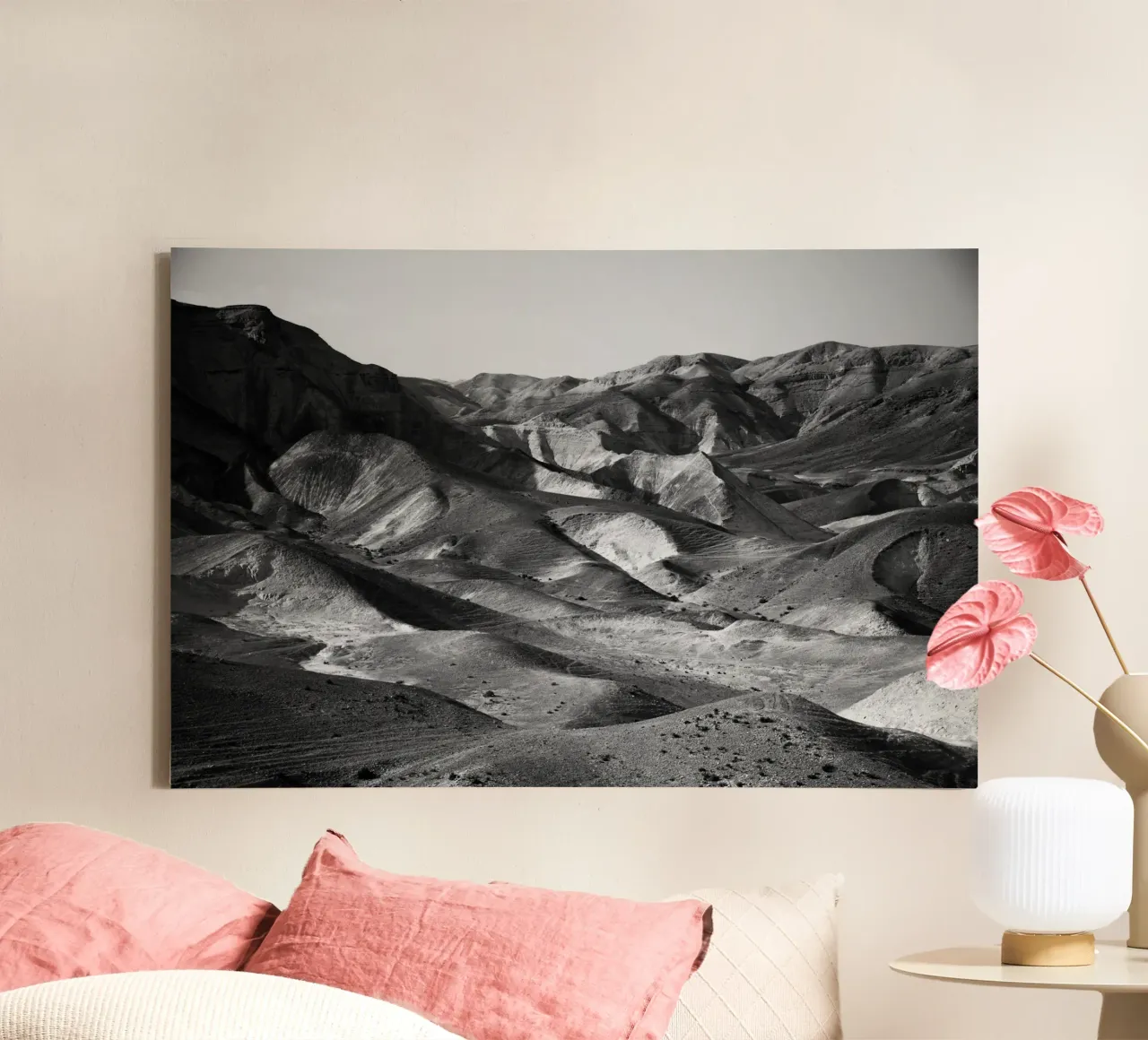 Mountains of the Judean Desert 4 canvas with Floater frame by Tal Paz-Fridman