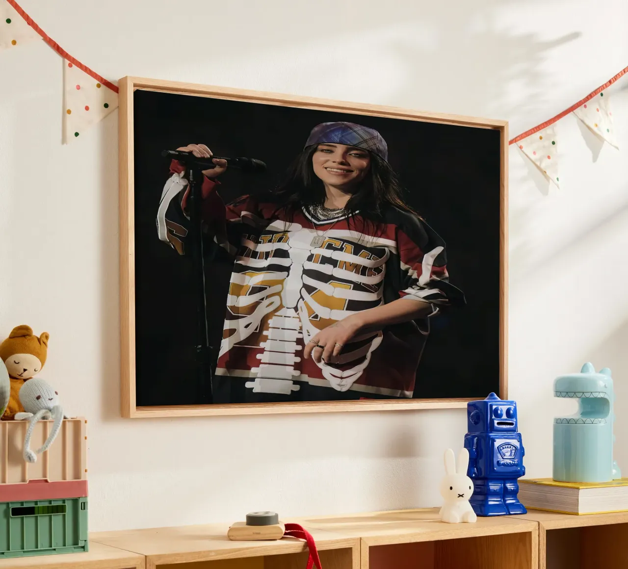 Billie Eilish canvas met Baklijst van Musadad Shop