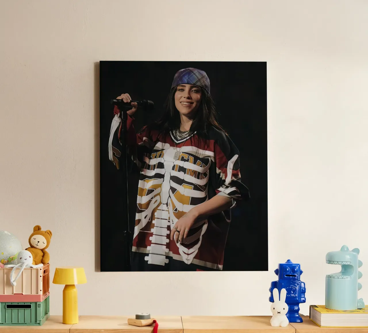 Billie Eilish canvas met Baklijst van Musadad Shop