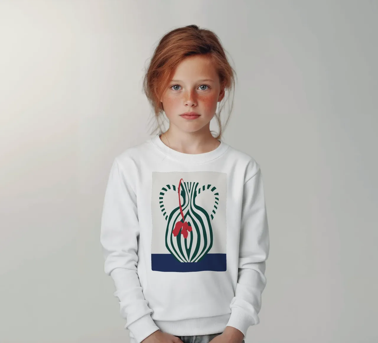 Vaso minimalista 1 felpa bambino da Miho Art Studio