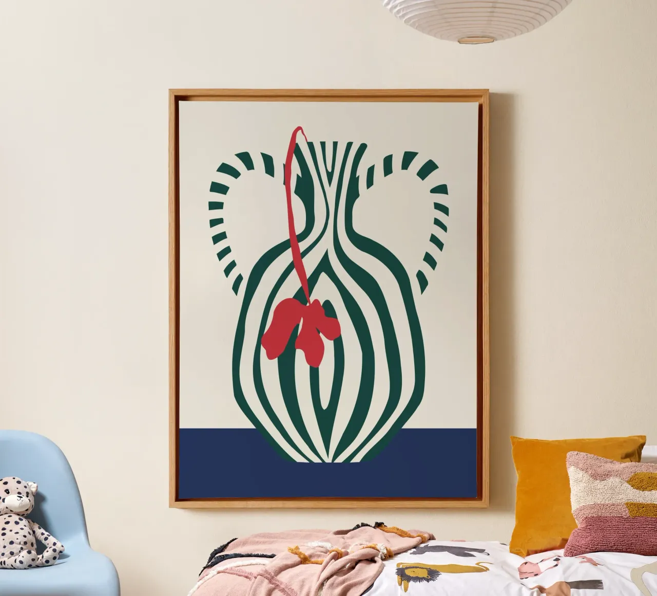 Minimalistic Vase 1 canvas by Miho Art Studio