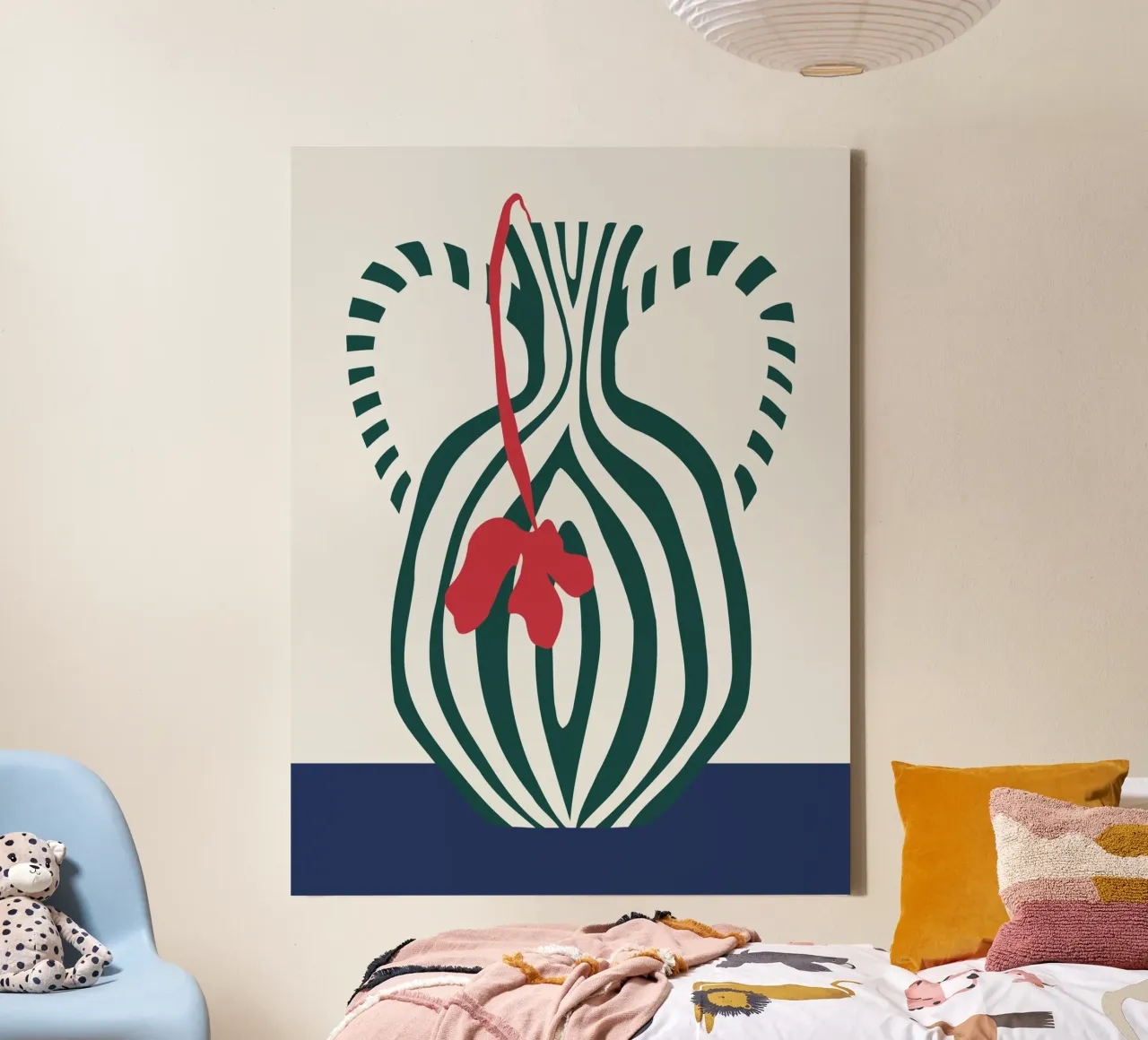 Minimalistic Vase 1 canvas by Miho Art Studio