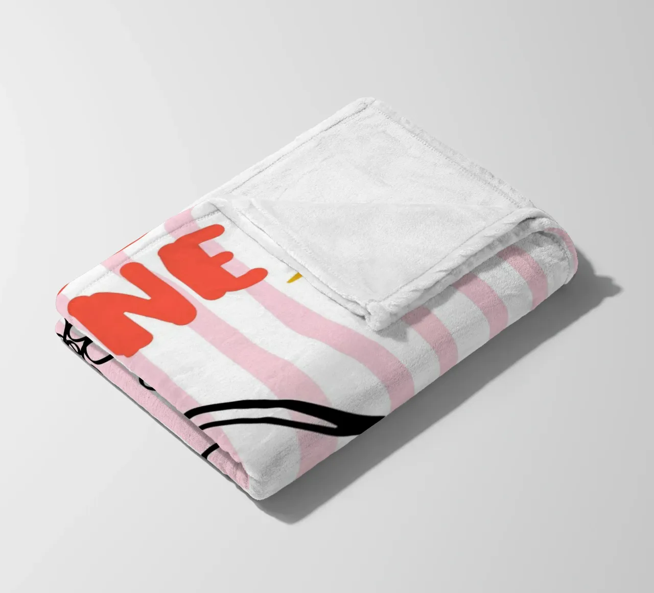 Illustrazione audace di vino e cena con strisce rosa e uva coperta in pile da The Art Club