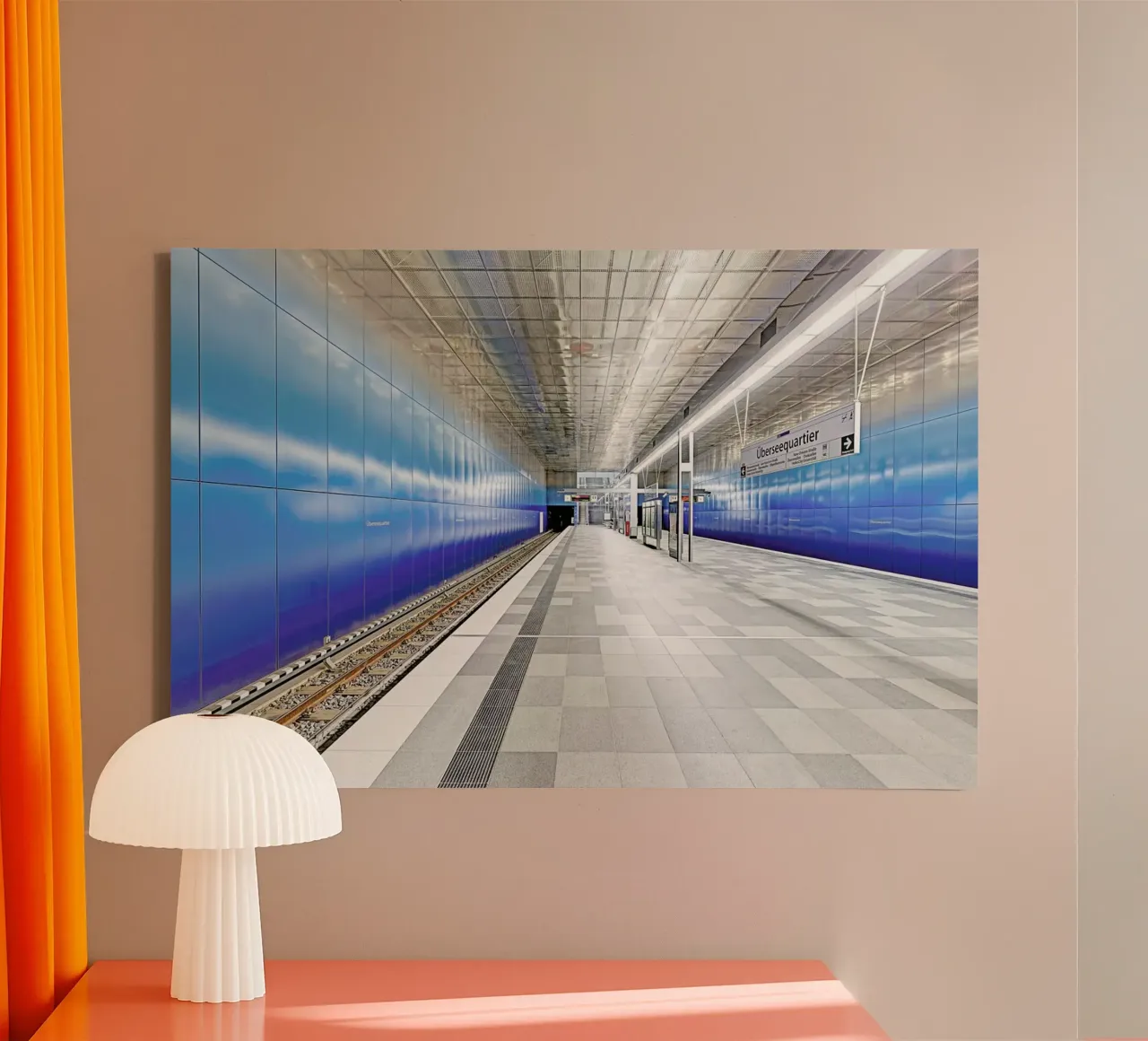 Ueberseequartier No 2 tela con Cornice a cassetta da Michael Belhadi