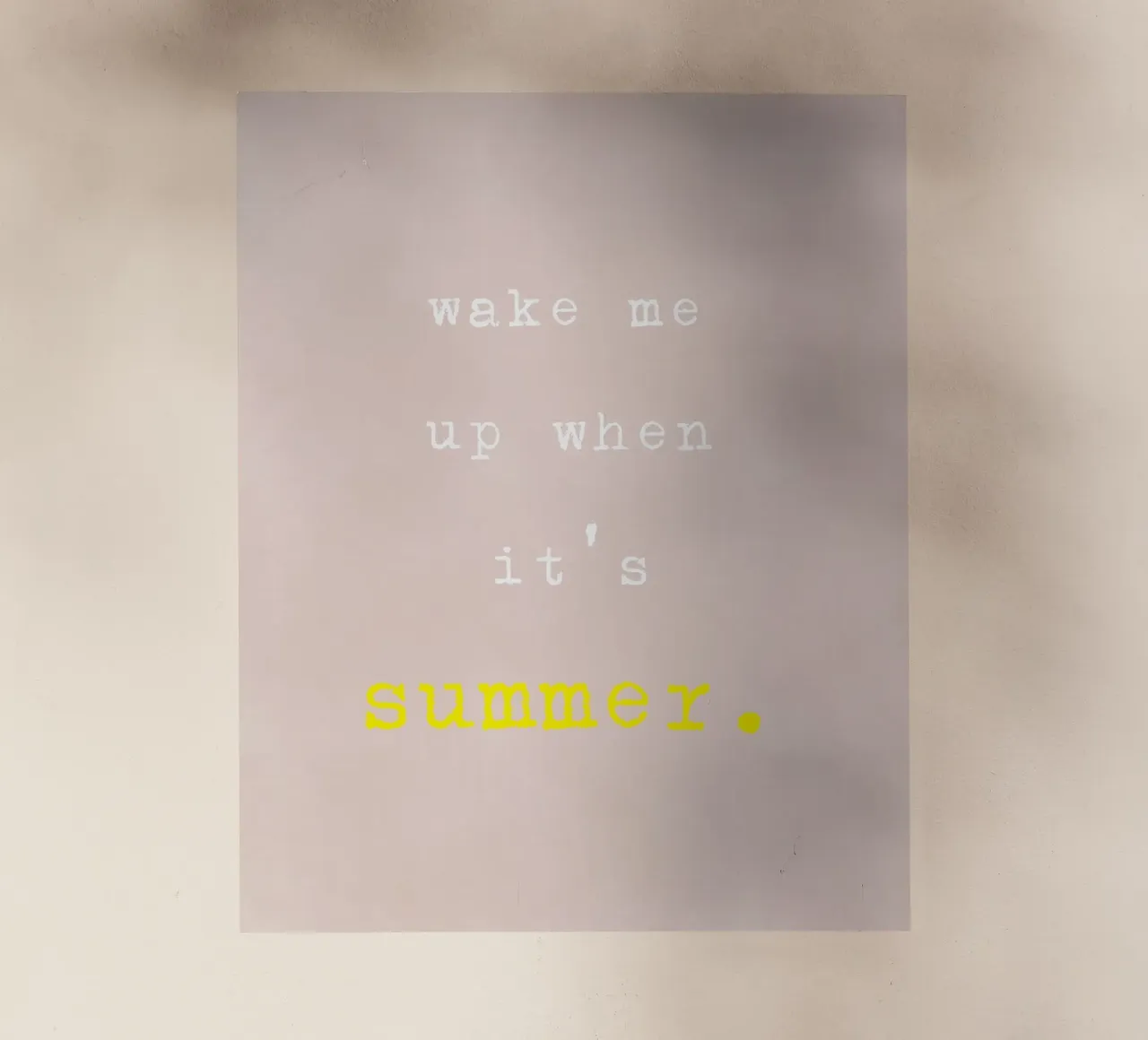 wake me up when it's summer pellicola backlit da datemyart