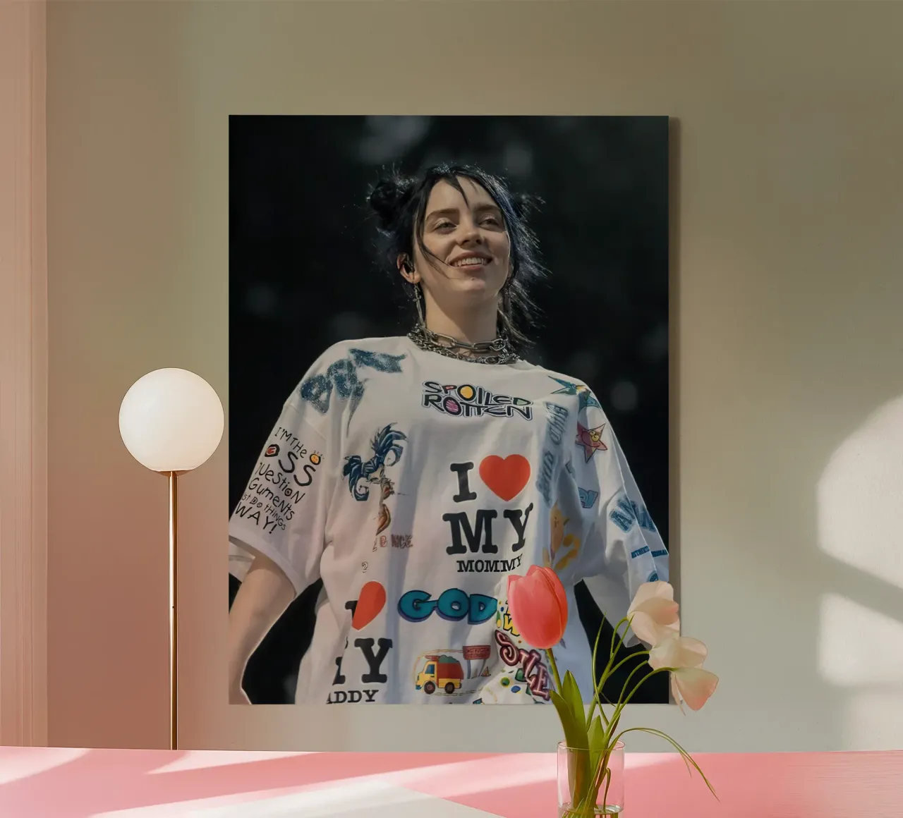 Billie Eilish canvas with Floater frame by Musadad Shop