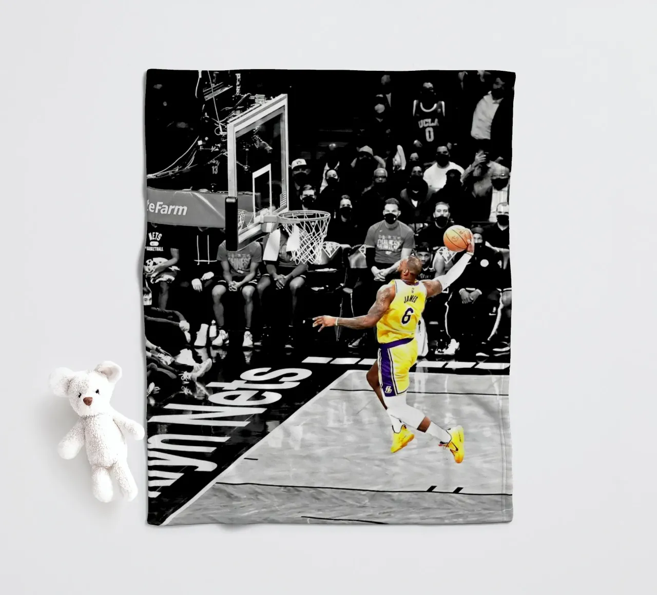 Lebron schiaccia coperta in pile da willtahuyshop