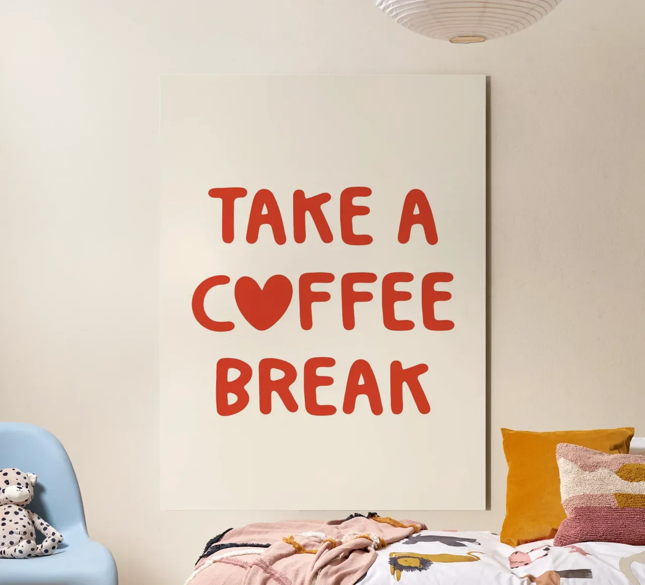Machen Sie eine Kaffeepause Alu-Dibond von Paigaam Studio