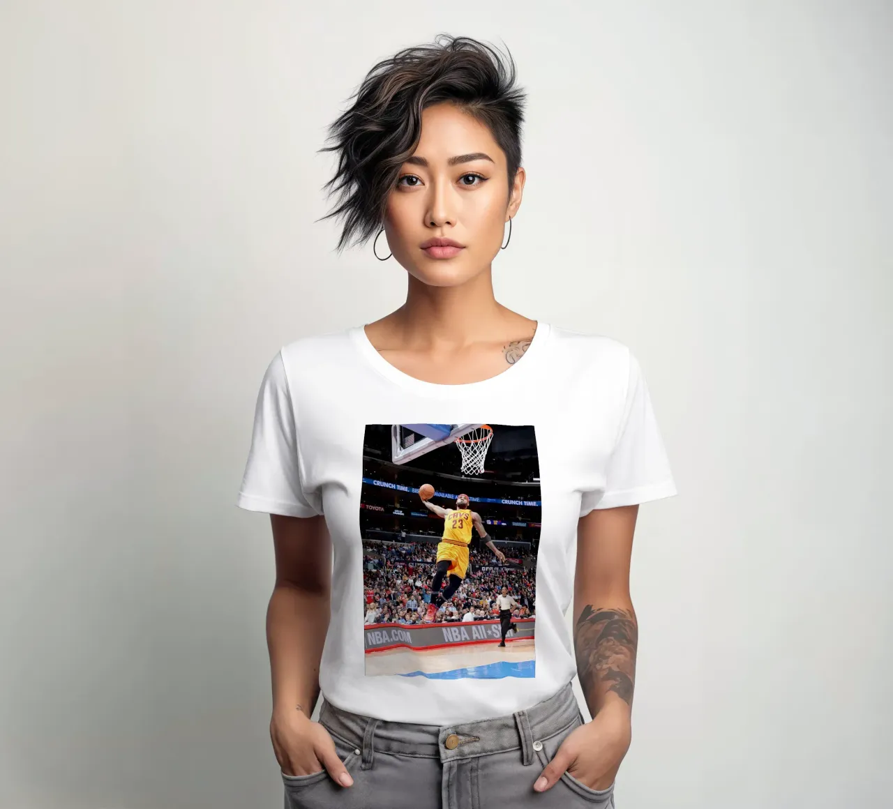 LeBron hace un mate camiseta de mujer de willtahuyshop