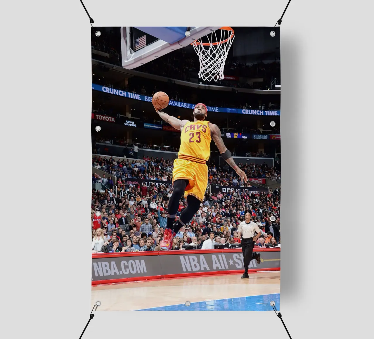 LeBron hace un mate lonas publicitarias de willtahuyshop