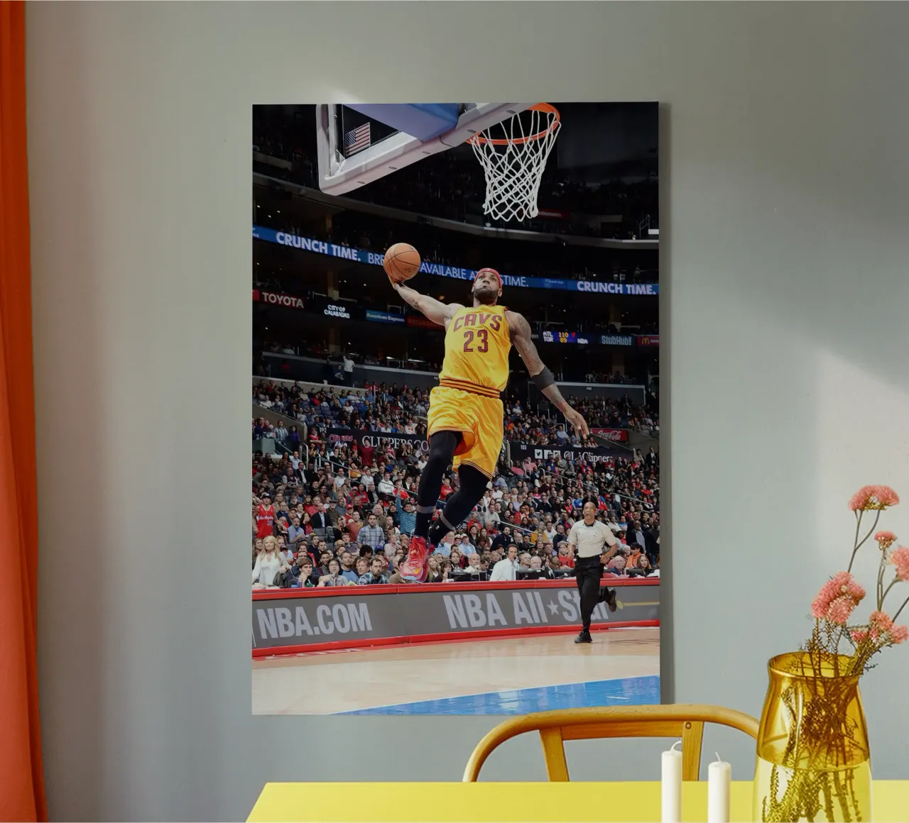 LeBron goes up for a dunk canvas with Floater frame by willtahuyshop