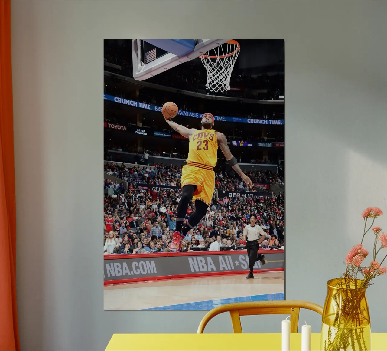 LeBron gaat omhoog voor een dunk poster van willtahuyshop
