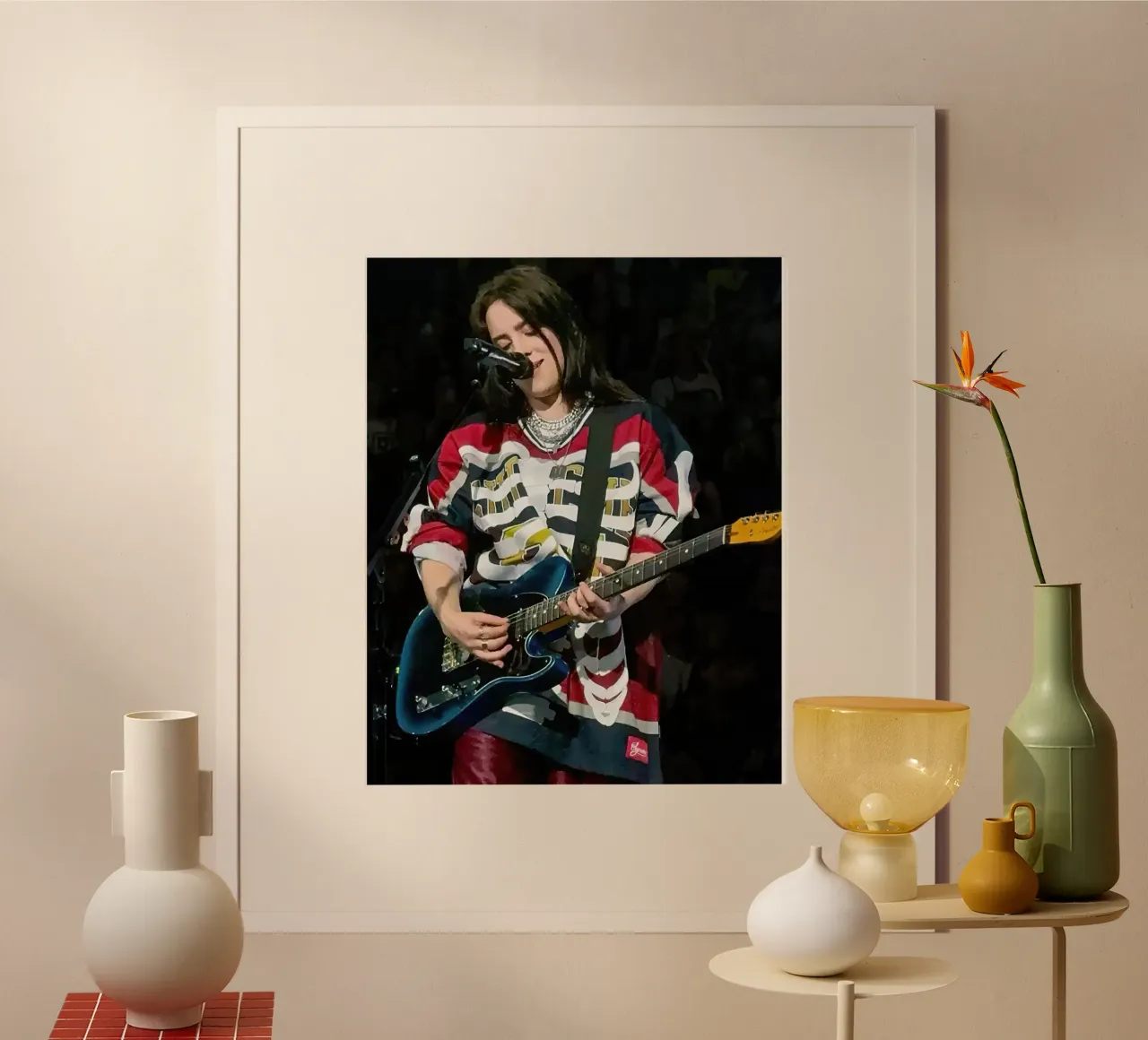 Billie Eilish poster con telaio in legno da Musadad Shop