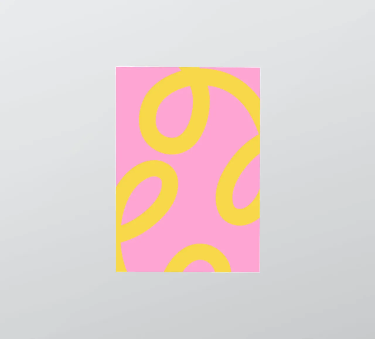 Playful Yellow Swirl Pattern on Pink Background Sticker von The Art Club