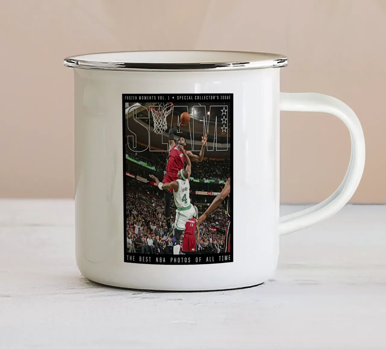 LeBron James LBJ, Miami Heat NBA SLAM tazza in smalto da willtahuyshop