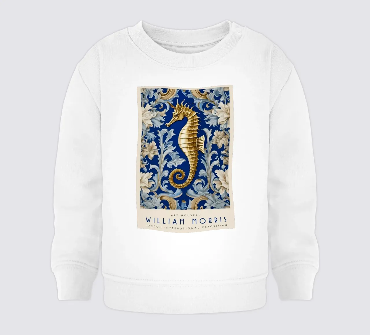 golden seahorse baby sweatshirt by Ropech Shop