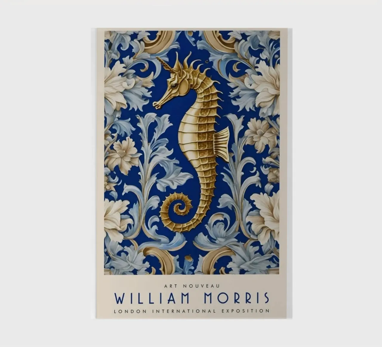 golden seahorse notebook by Ropech Shop