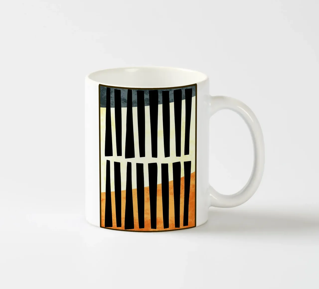 Linee nere astratte tazza in ceramica da Edson Studio