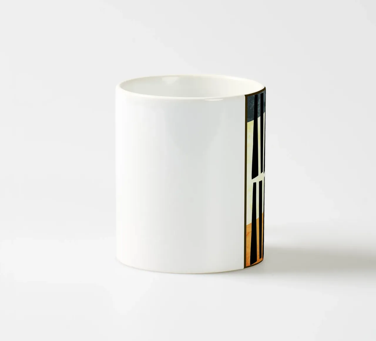 Linee nere astratte tazza in ceramica da Edson Studio